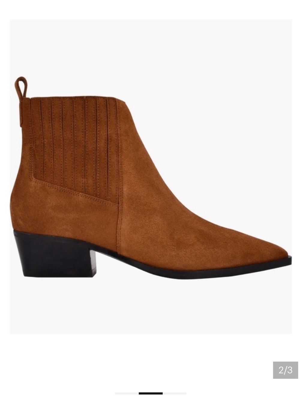 Marc fisher yarita Suede Ankle Bootie in dark natural